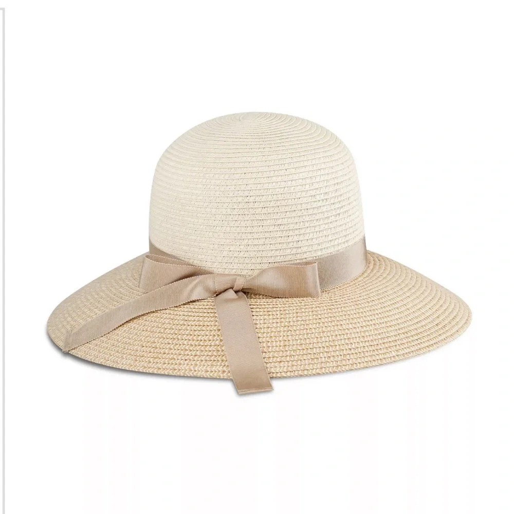 Draper James wide brim straw floppy hat